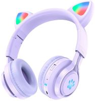 Наушники Hoco W39 Cat Ear Сиреневые
