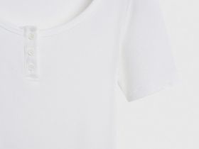 Футболка с вырезом "хенли", Белый