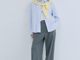 Рубашка из хлопка, Голубой