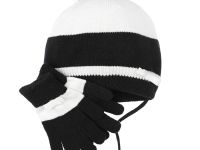 Комплект для девочки: шапка, перчатки