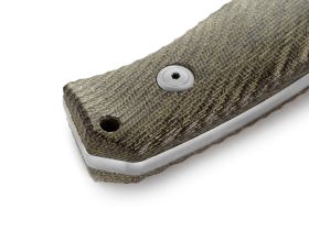 Нож с фиксированным клинком LionSteel M3, сталь Niolox, рукоять микарта, зеленый