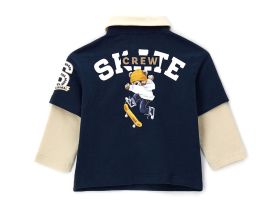 Поло с длинным рукавом для маленького мальчика