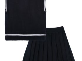 Комплект трикотажный для девочек: кардиган, юбка