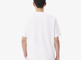 Мужская футболка Lacoste из плотного хлопка с принтом