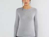 Приталенный лонгслив, Серый