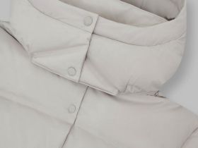 Удлиненный пуховик с натуральным пухом и термостежкой