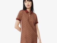 Женское облегающее платье-поло Lacoste с монограммой