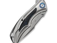 Складной нож WE Knife Tighe Down, сталь M390, рукоять титан/карбон, серый