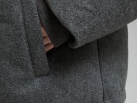 Стеганый пуховик с натуральным пухом