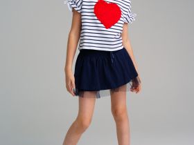 Фуфайка трикотажная для девочек (футболка)