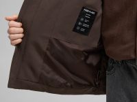 Оверсайз пуховик с воротником-стойкой