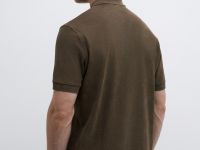 Поло с растительным принтом, Серый