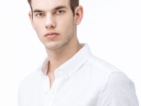 Мужская рубашка Lacoste из льна приталенного кроя