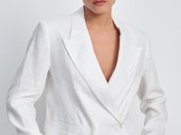 Двубортный укороченный жакет