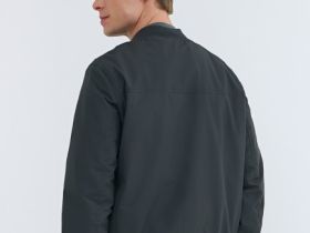 Утеплённый бомбер, Серый