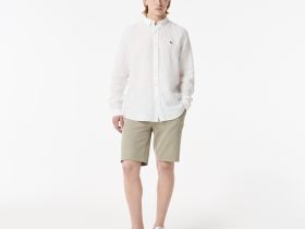 Мужская льнаная рубашка Lacoste