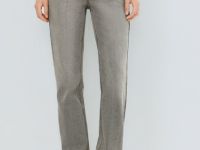 Прямые джинсы со средней посадкой, Серый