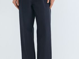 Брюки из техноткани со складками, Синий