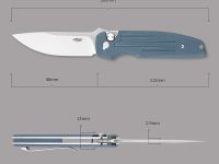 Нож складной Firebird FH926-GY, сталь D2, рукоять G10, серый