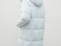 Стеганое пуховое пальто с капюшоном