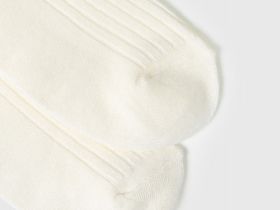 Короткие носки в рубчик, Белый