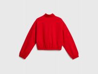 Толстовка с воротником-стойкой для девочек, Красный