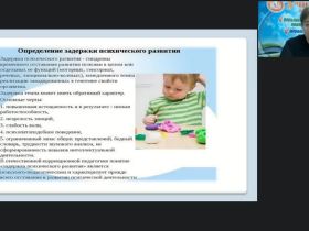 Вебинар "Содержание и особенности проведения коррекционно-развивающих занятий с детьми с задержкой психического развития"