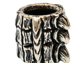 Бусина для темляка Хребет дракона, мельхиор