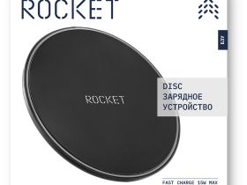Беспроводное зарядное устройство Rocket Disk 15 Вт черный