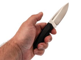 Нож Pocket Wolf Мини Тактик с долом, сталь CPR, рукоять G10 черный