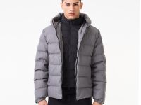 Мужской стёганый пуховик Lacoste с капюшоном