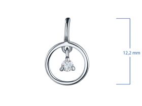 Подвеска из серебра с бриллиантом э0601пд05170900
