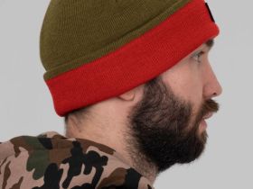 Шапка Remington Tight Knit Brown/Red — двусторонняя, шерсть, до -20°C