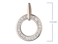 Подвеска из красного золота с бриллиантами э0201пд10176700