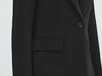 Однобортный приталенный жакет, Черный