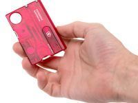 Швейцарская карта Victorinox SwissCard Lite, сталь X50CrMoV15, рукоять ABS-пластик, полупрозрачный красный