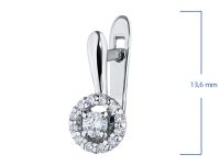 Серьги из белого золота с бриллиантами э0901сг02163200