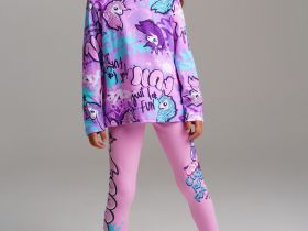 Фуфайка трикотажная для девочек (футболка с длинными рукавами)