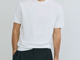 Вязаная футболка из пряжи с вискозой, Белый
