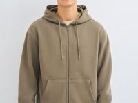 Толстовка на молнии с капюшоном, Коричневый