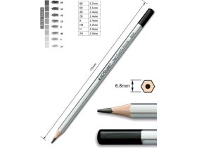 Набор карандашей чернографитных ACMELIAE 8 твердостей (2H,H,HB,B,2B,4B,6B,8B) в картоне