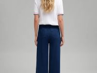 Джинсы широкого кроя с эластичным поясом