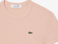 Женская футболка Lacoste приталенного кроя из хлопка в рубчик