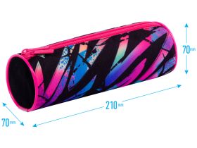 Пенал-тубус 2 отделения Berlingo "Zig zag" 210*70 мм, полиэстер