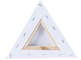 Холст на подрамнике грунтованный "Сонет" треугольный, стороны 20 см, 280 г, 100% хлопок, среднее зер