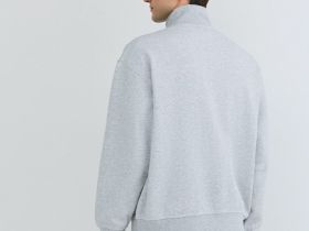 Бомбер с воротником-стойкой, Серый