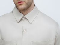 Куртка-рубашка из лиоцелла, Бежевый