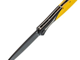 Складной нож Reptilian Корюшка-01 Black, сталь VG-10, рукоять Yellow G10