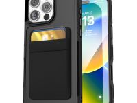 Чехол-накладка HDCI MagSafe Card Holder для iPhone 16 Pro искусственная кожа (черный)