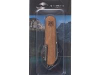 Нож перочинный Stinger 89 мм, 15 функций, коричневый, в блистере